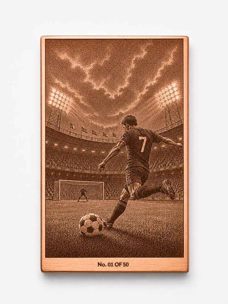 Limited-Edition Football Stadium 1kg Copper Bar – Only 50 Made